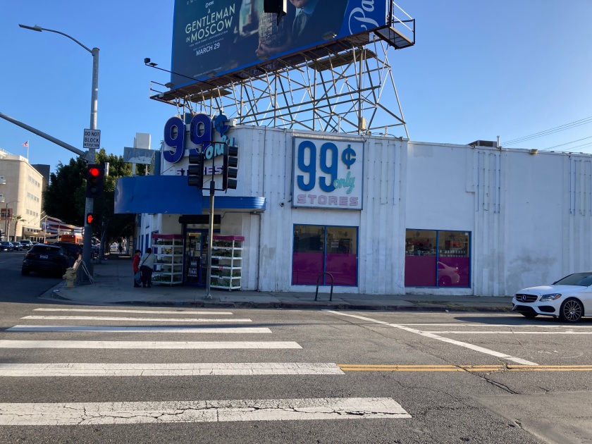 A parting photo of the first 99 cents store on Fairfax and Sixth
